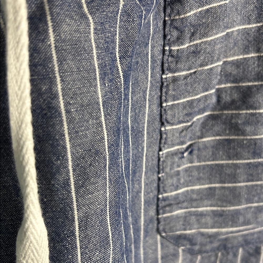 Lane Bryant Navy and White Linen Shorts - Picture 3 of 8